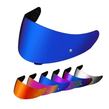 Imagem de PSLER Viseira C91 - HJ17 Capacete Viseira matizada C90 Pinlock-Ready Face Shield Substituição para HJ17 C90 C91 C91N, Azul Escuro