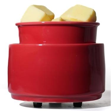 Imagem de QCYBDGLOV Aquecedor elétrico de cerâmica derretimento de cera e derretimento de óleo de cubo fofo pequeno aquecedores aromaterapia para casa queimador decorativo derrete vela perfumada aroma azedo