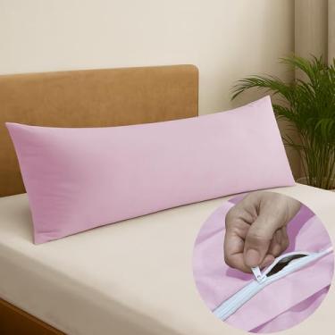 Imagem de Fronha Para Travesseiro de Corpo Avulsa 1,30m x 0,45m Xuxão Gigante 180 Fios Toque Macio (Lilás)