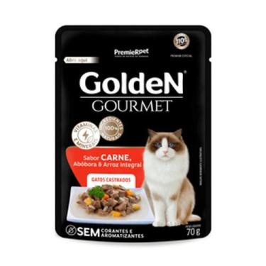 Imagem de Ração Úmida Premier Pet Golden Gourmet Carne para Gatos Castrados - 70