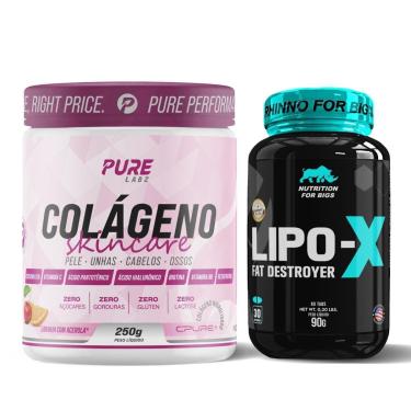 Imagem de Kit Termogênico 60 Comprimidos + Colágeno com Ácido Hialurônico Laranja C/Acerola-Unissex