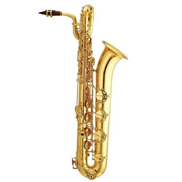 Imagem de Saxofone profissional tom de alta qualidade EB banhado a ouro saxofone barítono latão kit para iniciantes