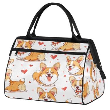 Imagem de Sacola abstrata dragão legal pequena durante a noite para mulheres e homens bolsa esportiva leve bolsa de ginástica à prova d'água bagagem de mão bolsa de fim de semana para presentes de viagem, Cor