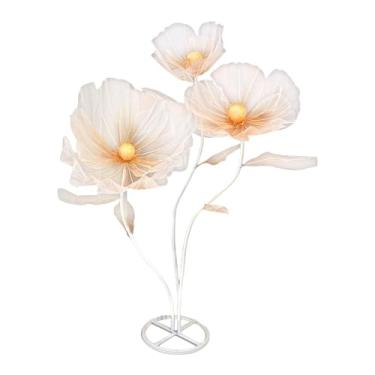 Imagem de IEUDNS Cenário de flores gigantes, decoração de casamento, floral, artesanato, suporte para fotos faça você mesmo, arranjo de casamento, ornamento para, Champanhe Gradiente