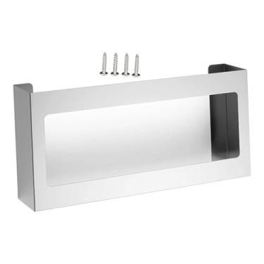 Imagem de IEUDNS Dispensador de luvas de parede, suporte para luvas com 4 compartimentos, organizador de em aço inoxidável para exames, laboratório doméstico e