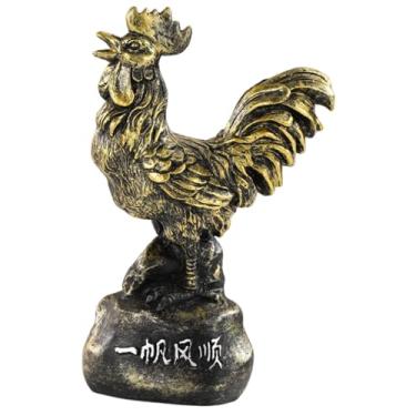 Imagem de Ioensy Estatueta de da Sorte para Decoração de Mesa, Escultura Animal para Atrair Boa Sorte com Significado Cultural, 9,7 x 5 x 15 cm, Dourado