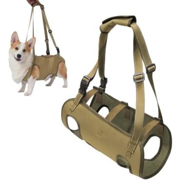 Imagem de HGTRH Cadeira de rodas para cães e espartilho de apoio para pernas traseiras, arnês auxiliar de mobilidade para reabilitação Auxiliar ergonômico para cães com problemas de quadril D L
