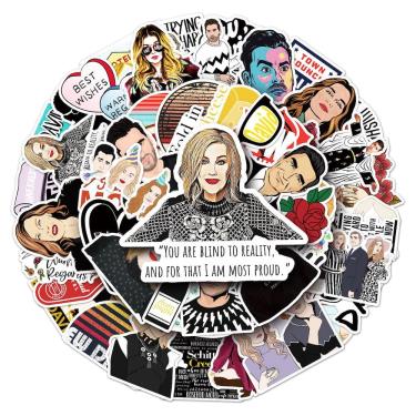 Imagem de Adesivos Schitt`s Creeks Anime Cartoon 50 peças de PVC impermeável