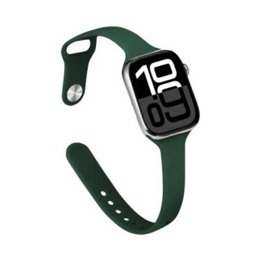 Imagem de Pulseira De Silicone Slim Para Apple Watch 45mm 44mm 40mm 41mm Bracele