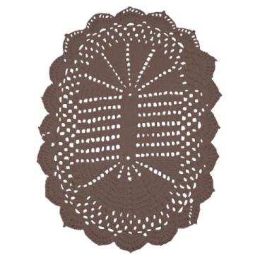 Imagem de Tapete de Crochê 63x43cm (marrom)