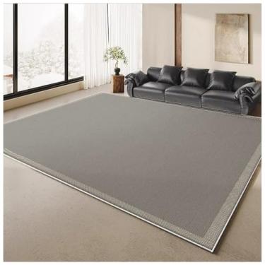 Imagem de SPXMQSS Tapete para quarto, tapetes extra grandes antiderrapantes para sala de estar, tapete ultra macio, resistente ao desgaste, para sala de estar, quarto, sala de jantar, escritório, cinza/preto E