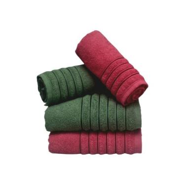 Imagem de Jogo Toalhas de Toalhas 4 peças Banho e Rosto Orfeu Felpuda Luxo Grand