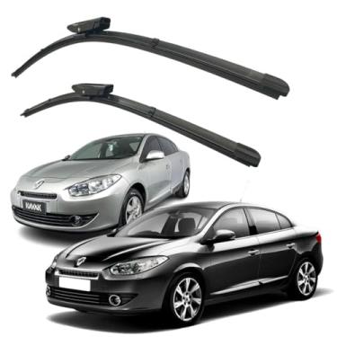 Imagem de Par Palheta Limpador Parabrisa Chuva Silicone Fluence 2011 Á 2018 (Fluence 2011 á 2015)