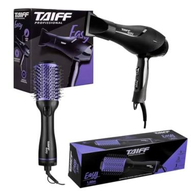 Imagem de Kit Secador Profissional Easy 1700W super leve com Secagem Eficaz 127V + Escova Oval Secadora, Modeladora e Volumizadora, Lilás 127V