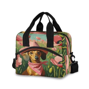 Imagem de Burbuja Lancheira térmica com pintura a óleo para cães para mulheres e homens, lancheira portátil com alça de ombro removível, lancheira para viagem, piquenique, escritório, trabalho