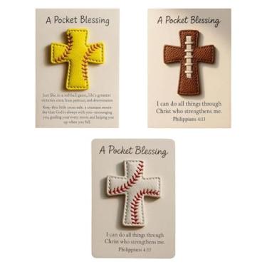 Imagem de A Pocket Blessing Cross Token – Edição Esportiva Presente Cruzado de Bolso Feito à Mão Presente Cristão Inspirador para Atletas, Equipes e Grupos Juvenis, Significativo, Presentes de Equipe e
