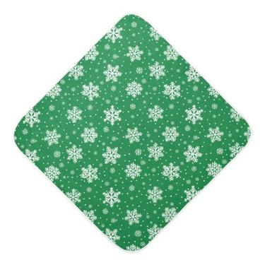 Imagem de Burbuja Toalha de banho para bebês flocos de neve - Toalha com capuz de musselina macia e absorvente para recém-nascidos, 76 x 76 cm