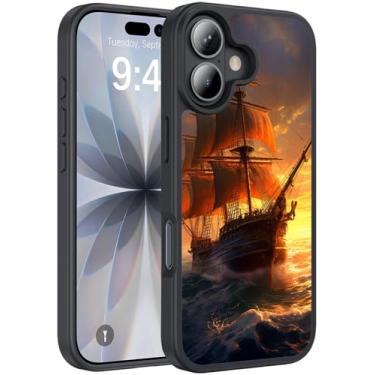 Imagem de ZHUHEHEAH Capa para iPhone 17, capa protetora ultrafina de silicone líquido antiderrapante elegante, adequada para iPhone 17 de 6,3 polegadas, navio pirata
