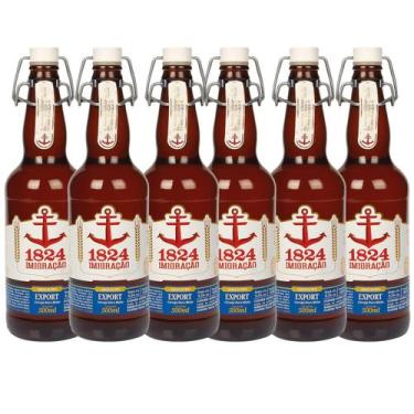Imagem de Kit 6 Cerveja Imigração 1824 Export 500ml Puro Malte