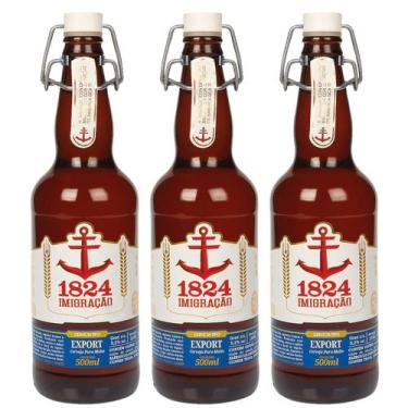 Imagem de Kit 3 Cerveja Artesanal Imigração 1824 Export 500ml