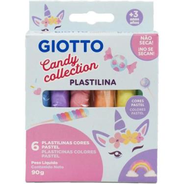 Imagem de Massa para Modelar Giotto CANDY 6 Cores 90G
