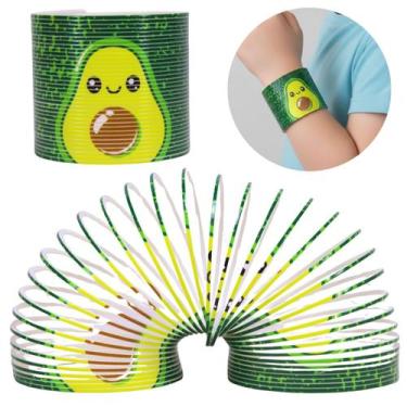 Imagem de Brinquedo Mola Maluca Clássica Infantil Formas Divertida Verde Abacate