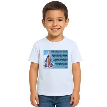 Imagem de Camiseta Oração Nossa Senhora Aparecida Personalizada - UseP4, Branco,