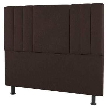 Imagem de Cabeceira Cama Box Casal Queen 160Cm Suede Marrom