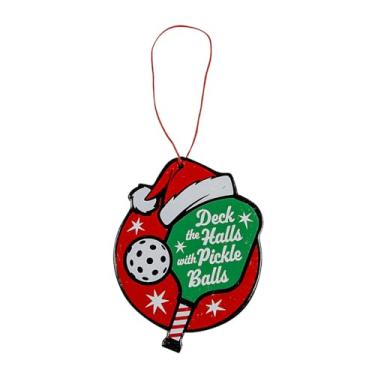 Imagem de Fun Express Ornamentos de Natal para Pickleball e Paddle Deck de Resina de 7,6 cm x 9,5 cm - 12 peças