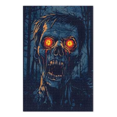 Imagem de Quebra-cabeça Zombie de 500 peças para adultos, quebra-cabeça para adultos com letras nas costas
