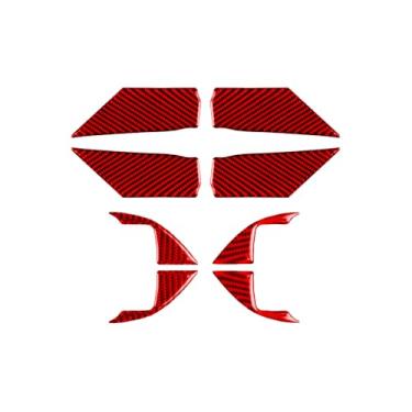 Imagem de GDFJGD Fibra de carbono durável à prova d'água compatível com Toyota Camry 2018-2024 2019 2020 2021 2022 2023 acessórios carro maçaneta interior tigela guarnição interior adesivo decalque 8 peças