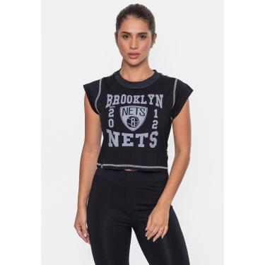 Imagem de Cropped NBA Feminino College Brooklyn Nets Feminino-Feminino
