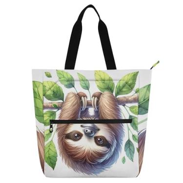 Imagem de GAIGEO Bolsa de lona reutilizável para crianças e mulheres amantes de livros com zíper, trabalho, escola, viagem, bolsa de lona reutilizável