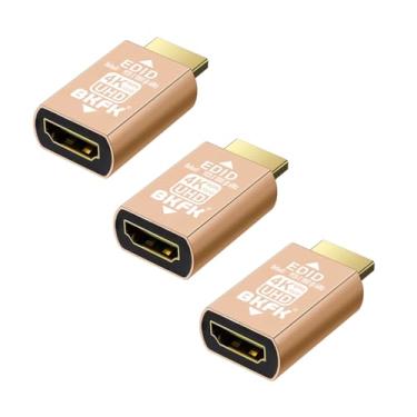 Imagem de BKFK Adaptador de emulador HDMI edid, emuladores, passagem confiável para extensor/receptor AV/Divisores de vídeo (4K-3Pack-default1080P)