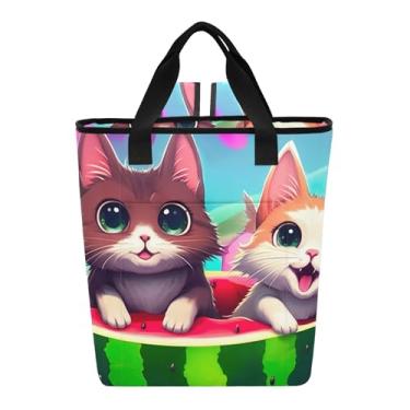 Imagem de Joitme Cute Cats Mochila térmica colorida leve com 36 latas para homens 35 x 14 x 14 cm
