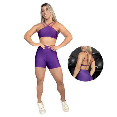 Imagem de Conjunto Suplex Short Aumenta Bumbum Top Sem Bojo Desportivo - - Sukir