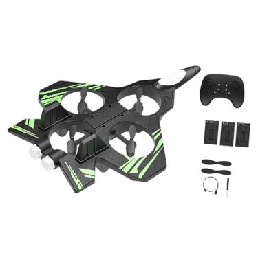 Imagem de Dynwave Avião planador de controle remoto, acessório para sacolinha de, presente prático para crianças, avião a jato de controle remoto com luz, Bateria Verde 3