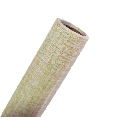 Imagem de Papel de Parede Autocolante Vinilico Lavável Moderno Sala Quarto 2 Metros(Linho Amarelo Claro)