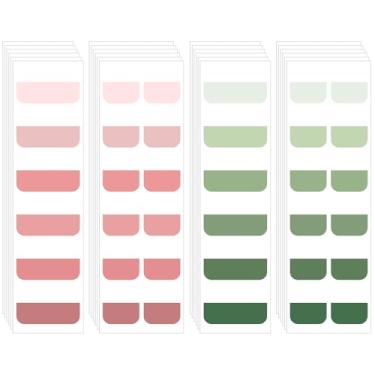 Imagem de Classicseali 360 peças de adesivos, abas reposicionáveis para cadernos, abas para anotações, abas para cadernos, bíblias, pastas, agendas e diários, rosa, verde