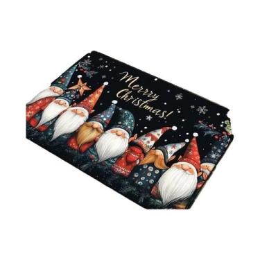 Imagem de Tapete De Natal Em Flanela Absorvente Lavável À Máquina Pequeno Tapete
