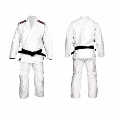 Imagem de Kimono Judô Trançado Diamante Adulto Marca Aranha, A4, Branco