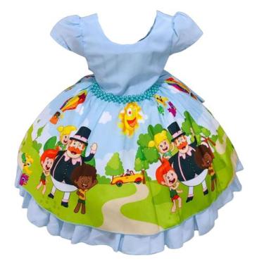 Imagem de Vestido De Festa Infantil Mundo Bita azul - vestidocas, 4