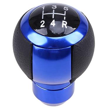 Imagem de Tsinesla Manípulo de mudança de marchas de carro 5 velocidades globo forma bola botão de engrenagem operação manual universal carro alavanca de câmbio azul para manípulo de câmbio VW