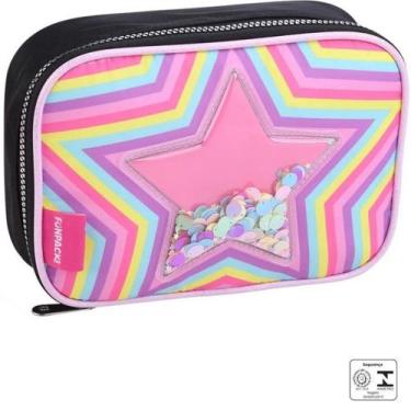 Imagem de Estojo Escolar Box Juvenil Quadriculado Color Funpacks Estrela Arcoire