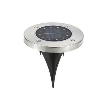 Imagem de 1 peça Lâmpada Solar enterrada 12 LED para caminho jardim deck e subterrânea com controle de luz interruptor