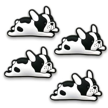 Imagem de Yalexqiu Berloques de sapato de cachorro para decoração de sapatos de tamancos, pingentes de cachorro para crianças, adultos, amantes de cães, acessórios de pingente de sapato de PVC, decoração de