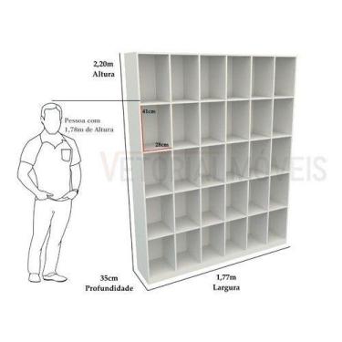 Imagem de Armário Colmeia M17 100% Mdf (closet Lojas Roupas Expositor) - VETORIA