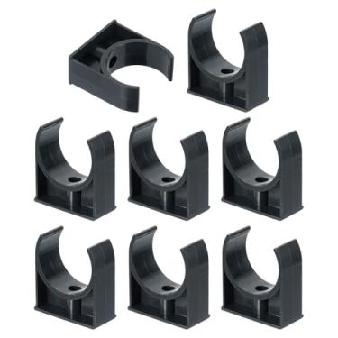Imagem de Boxonly 8 peças de grampos de tubulação de água de PVC clipes de tubulação em forma de U para mangueira de irrigação suporte de tubo de irrigação para bandejas de TV tubo de suporte de mangueira tubo