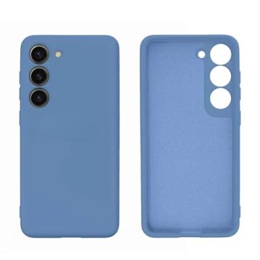 Imagem de [GL CASES] Capa Samsung S24 Capinha Samsung S24 Case Aveludada Anti Impacto Reforçada Silicone Emborrachado Com Proteção De Câmera (Azul Claro)