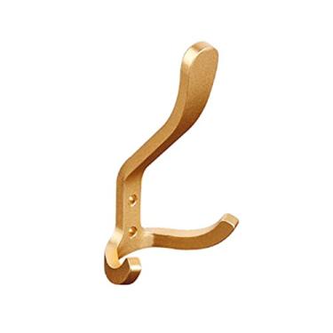 Imagem de Gancho para casaco e chapéu, espaço doméstico, gancho de alumínio, pendurar na parede, porta, bolsa de roupas, chaveiro, gancho de toalha de banheiro, ganchos de perfuração (ouro)